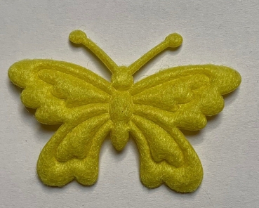 Filz-Schmetterling geprägt, gelb